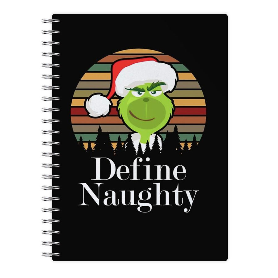 Define Naughty - Christmas Grinch Notebook