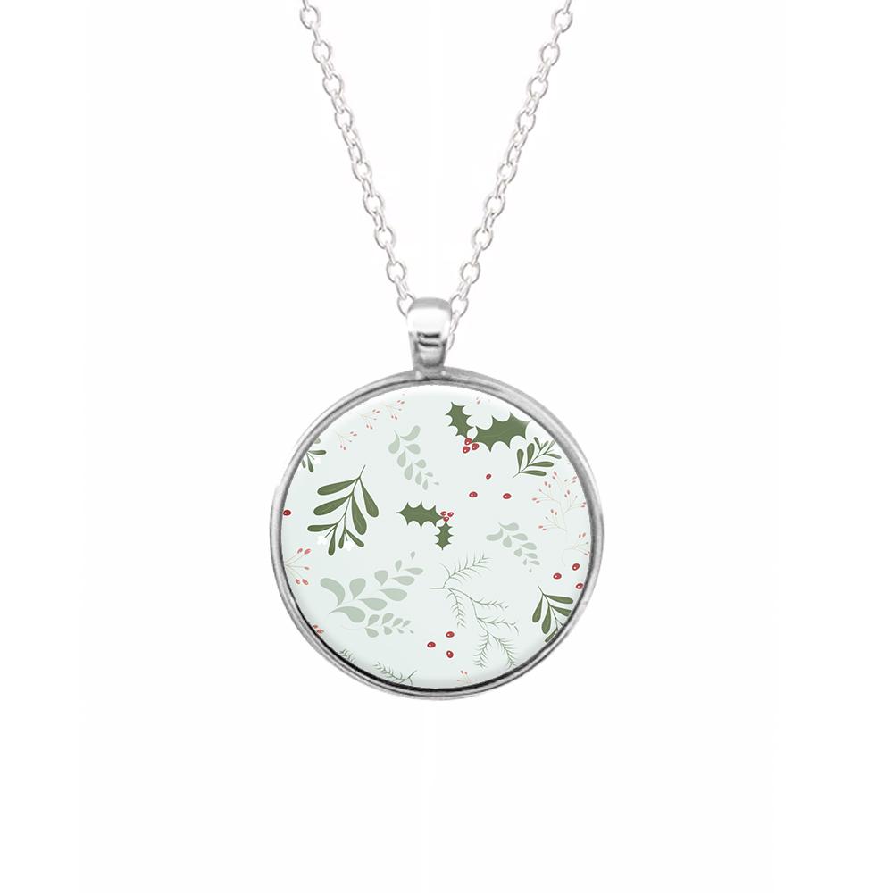 Christmas Floral Pattern Necklace