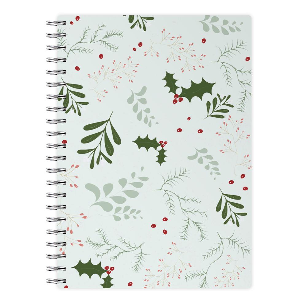 Christmas Floral Pattern Notebook