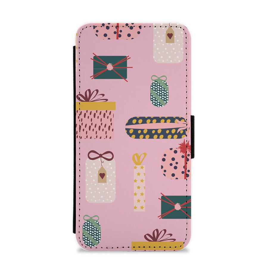 Christmas Gifts Pattern Flip / Wallet Phone Case