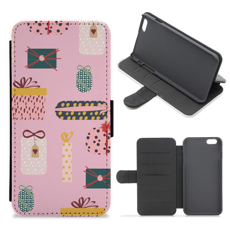 Christmas Gifts Pattern Flip / Wallet Phone Case
