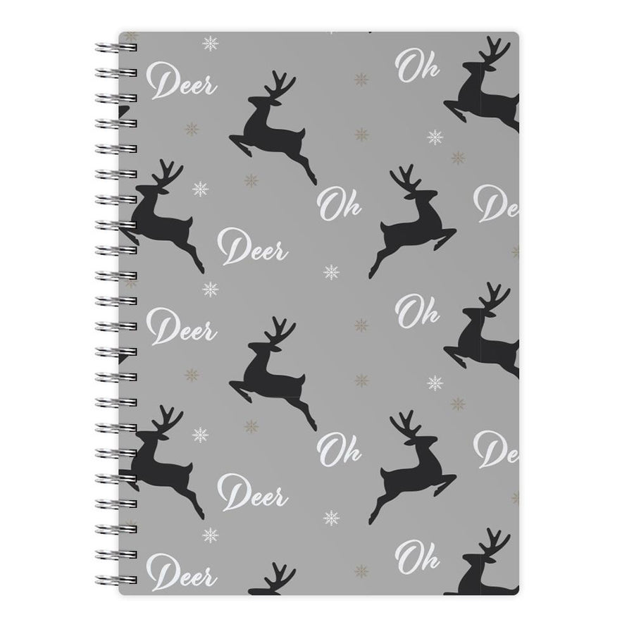 Oh Deer Christmas Pattern Notebook