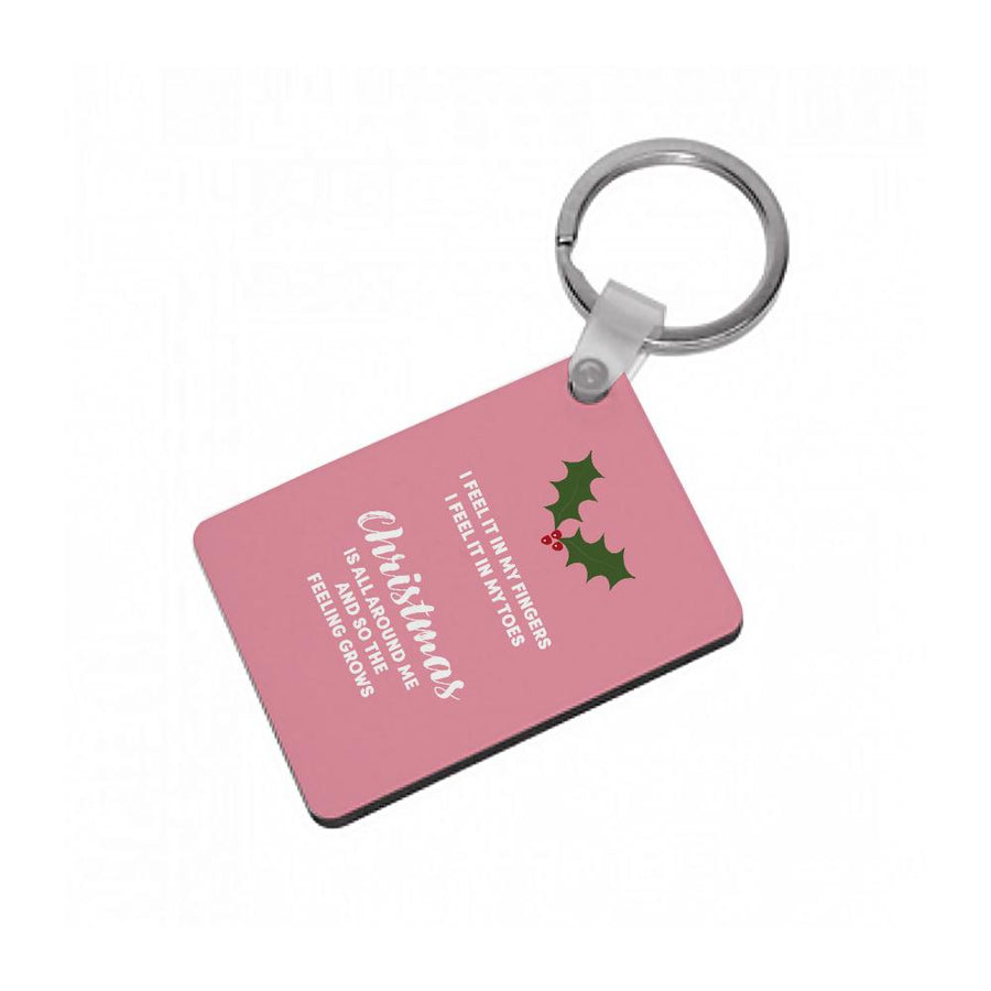 Christmas Is All Around Me - Love Actually Keyring