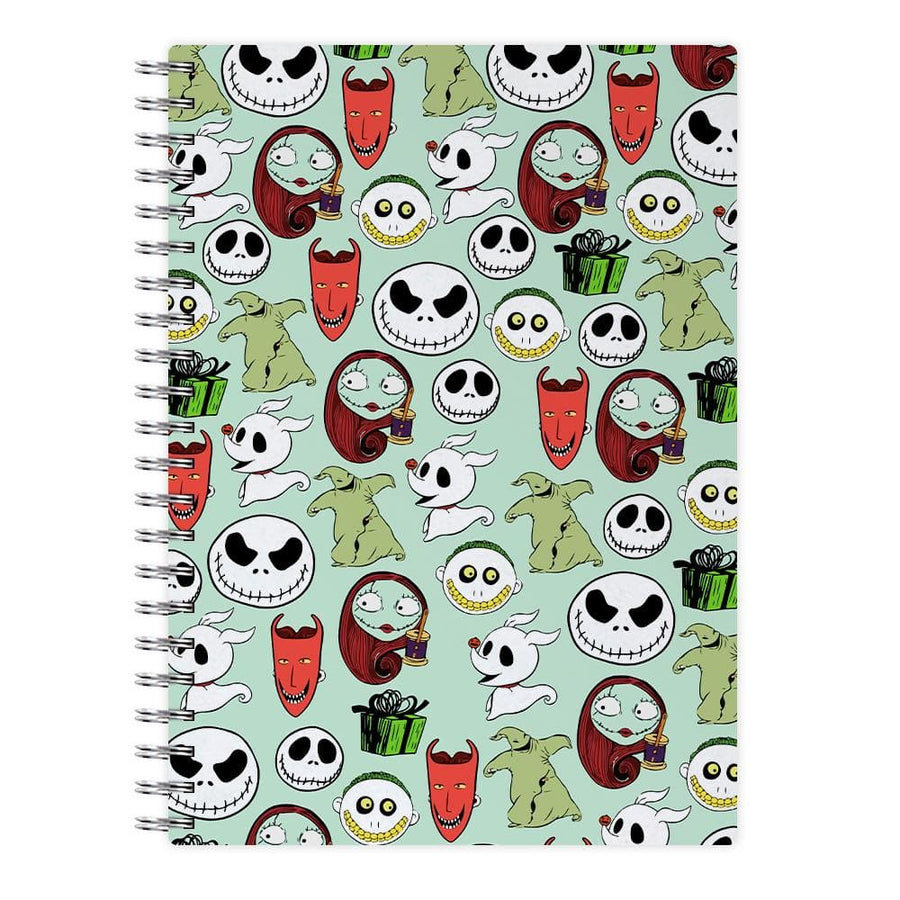 Nightmare Before Christmas Characters Pattern Notebook
