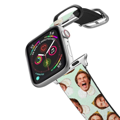 Green Elf Face - Christmas Apple Watch Strap