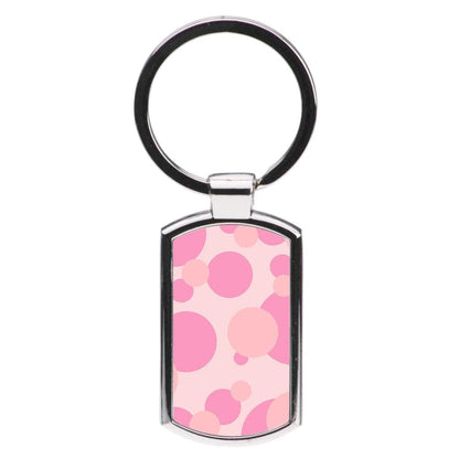 Pink Bubble Pattern  Luxury Keyring