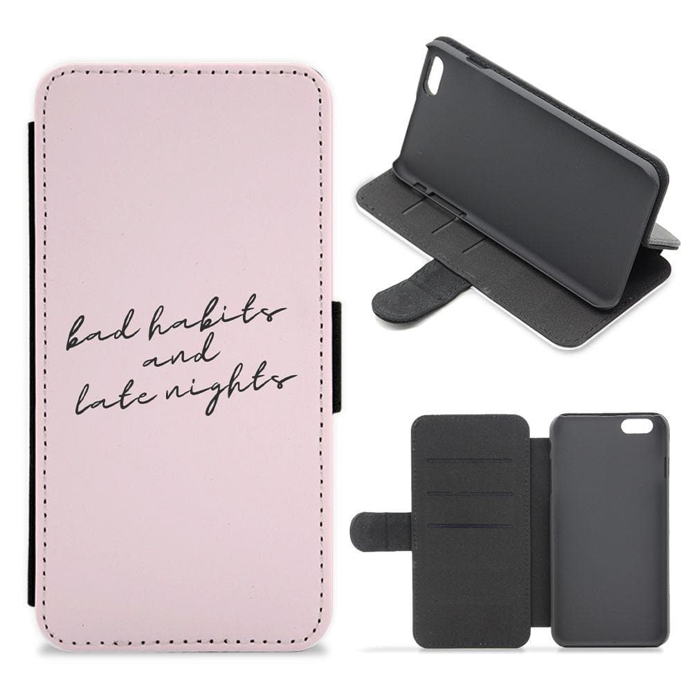 Bad Habits And Late Nights - TikTok Trends Flip / Wallet Phone Case