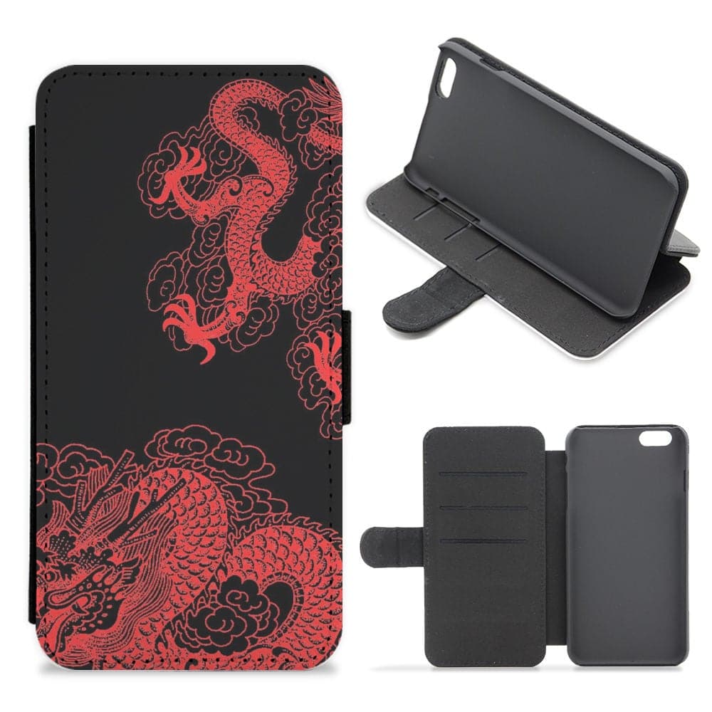 Red Dragon Flip / Wallet Phone Case