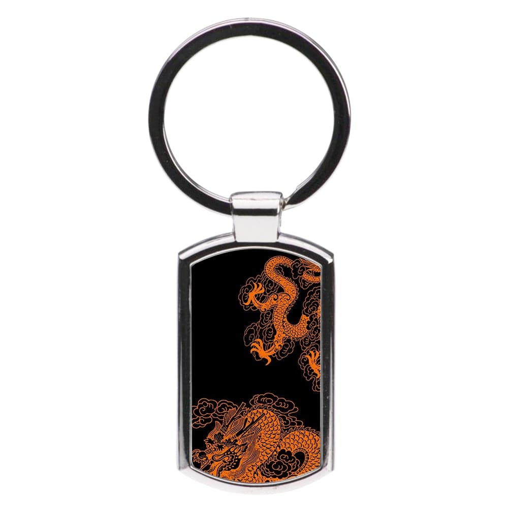 Orange Dragon Luxury Keyring