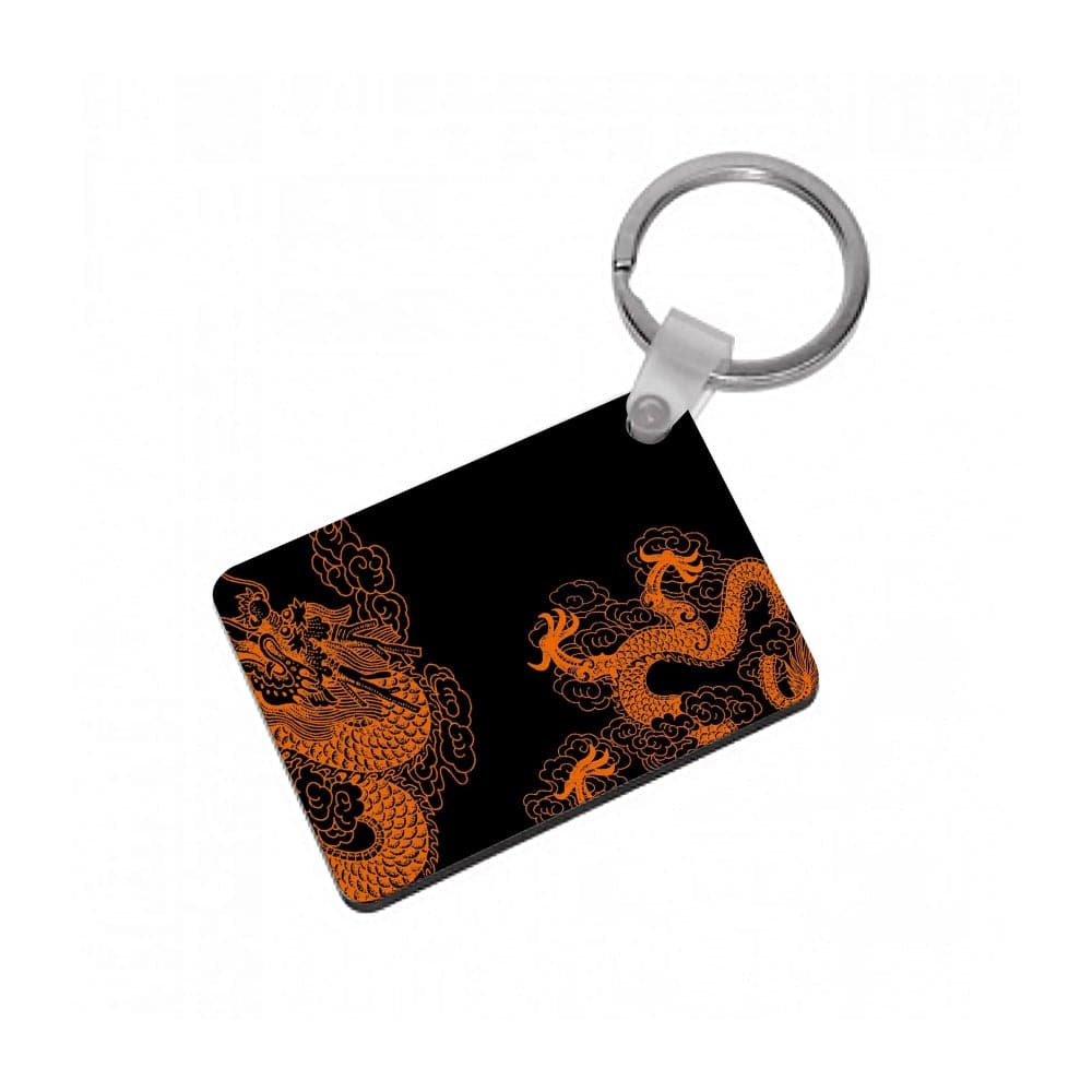 Orange Dragon Keyring