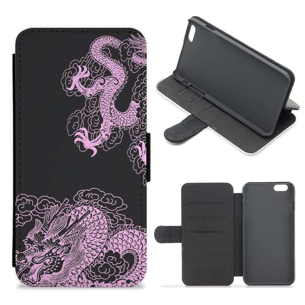 Purple Dragon Flip / Wallet Phone Case