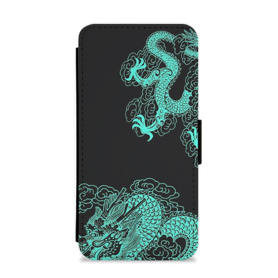 Green Dragon Flip / Wallet Phone Case