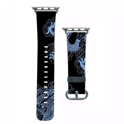 Dark Blue Dragon Apple Watch Strap