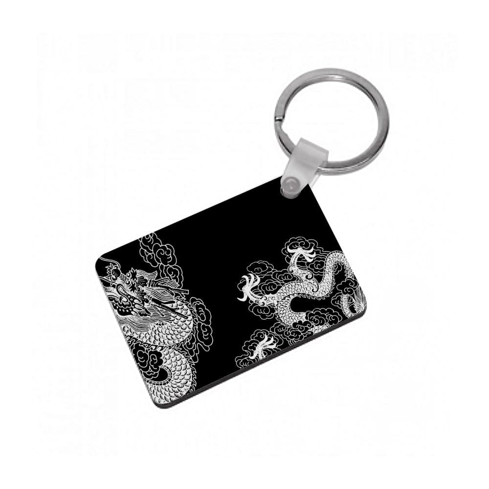 White Dragon Keyring