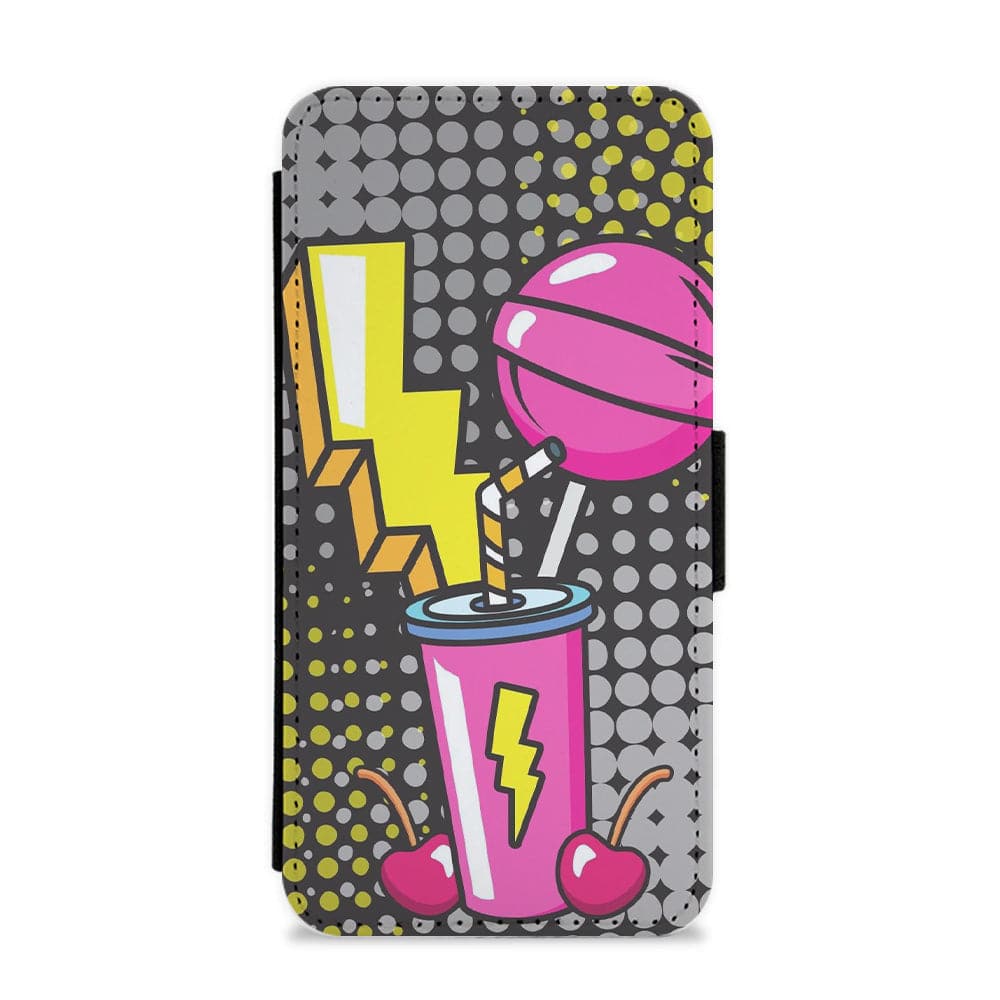 Lightning Lollipop - Pop Art Flip / Wallet Phone Case