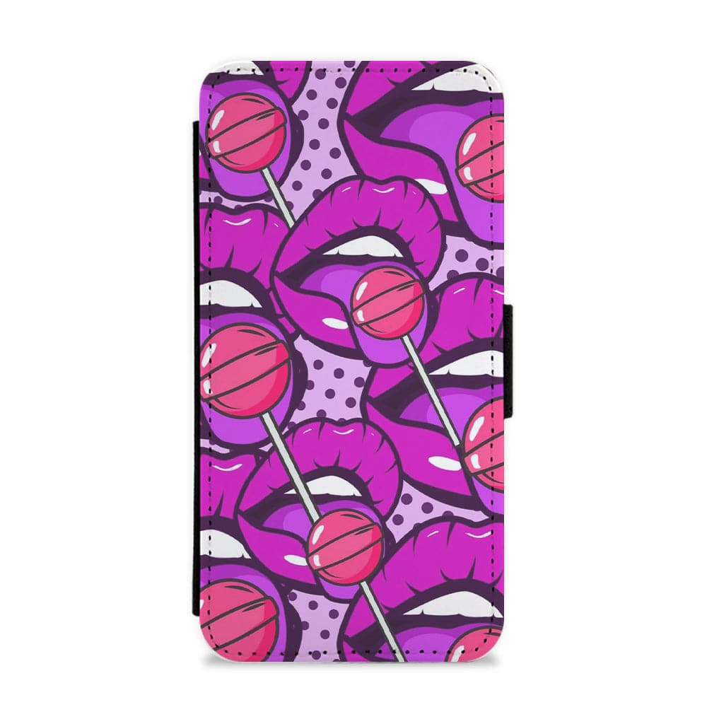 Lollipop Lick - Pop Art Flip / Wallet Phone Case