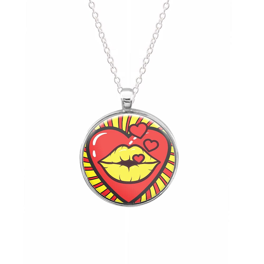 Spiral Kiss - Pop Art Necklace