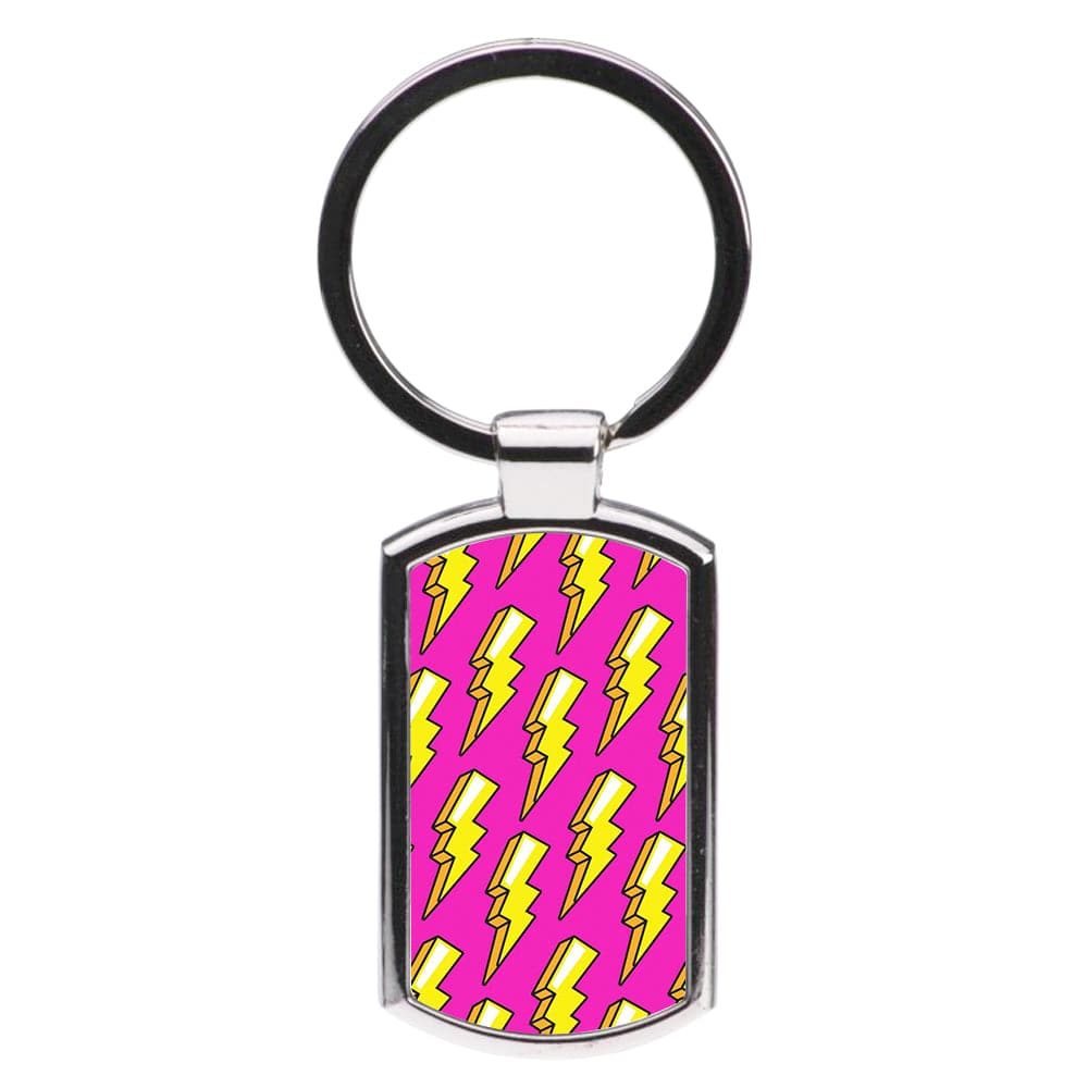 Pop Art Lightning Luxury Keyring