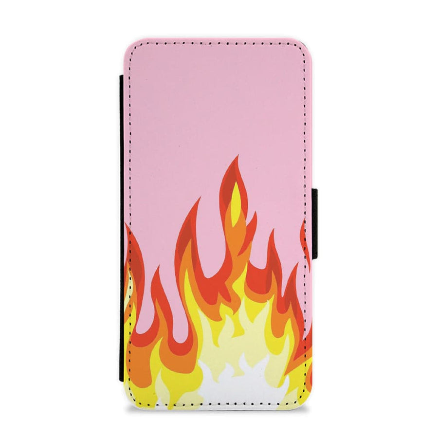 Pink Flame Flip / Wallet Phone Case