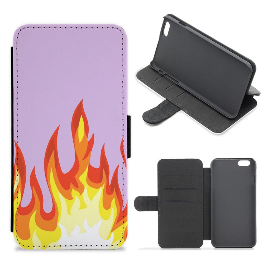 Purple Flame Flip / Wallet Phone Case