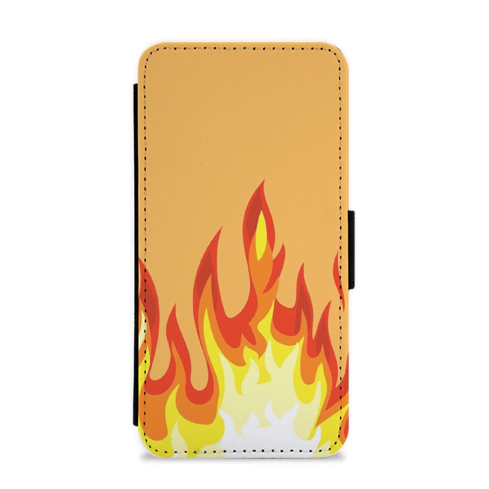 Orange Flame Flip / Wallet Phone Case