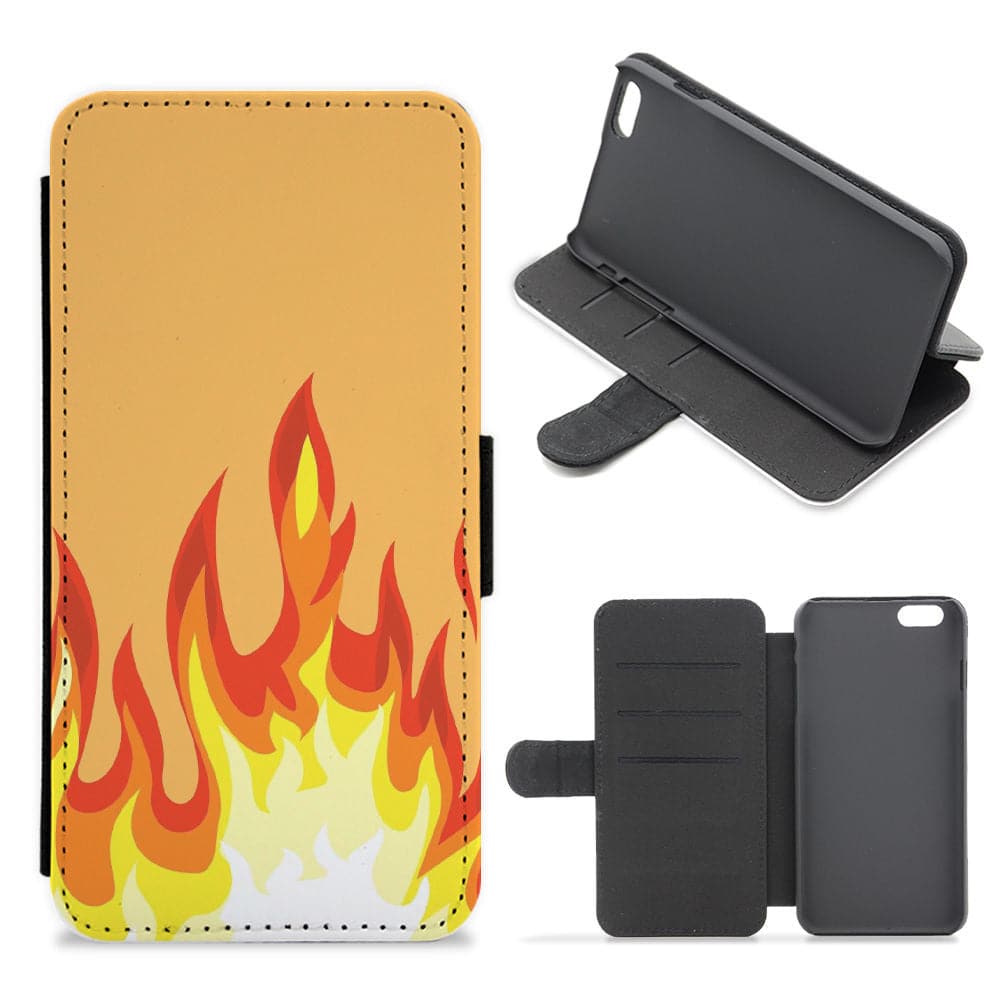 Orange Flame Flip / Wallet Phone Case