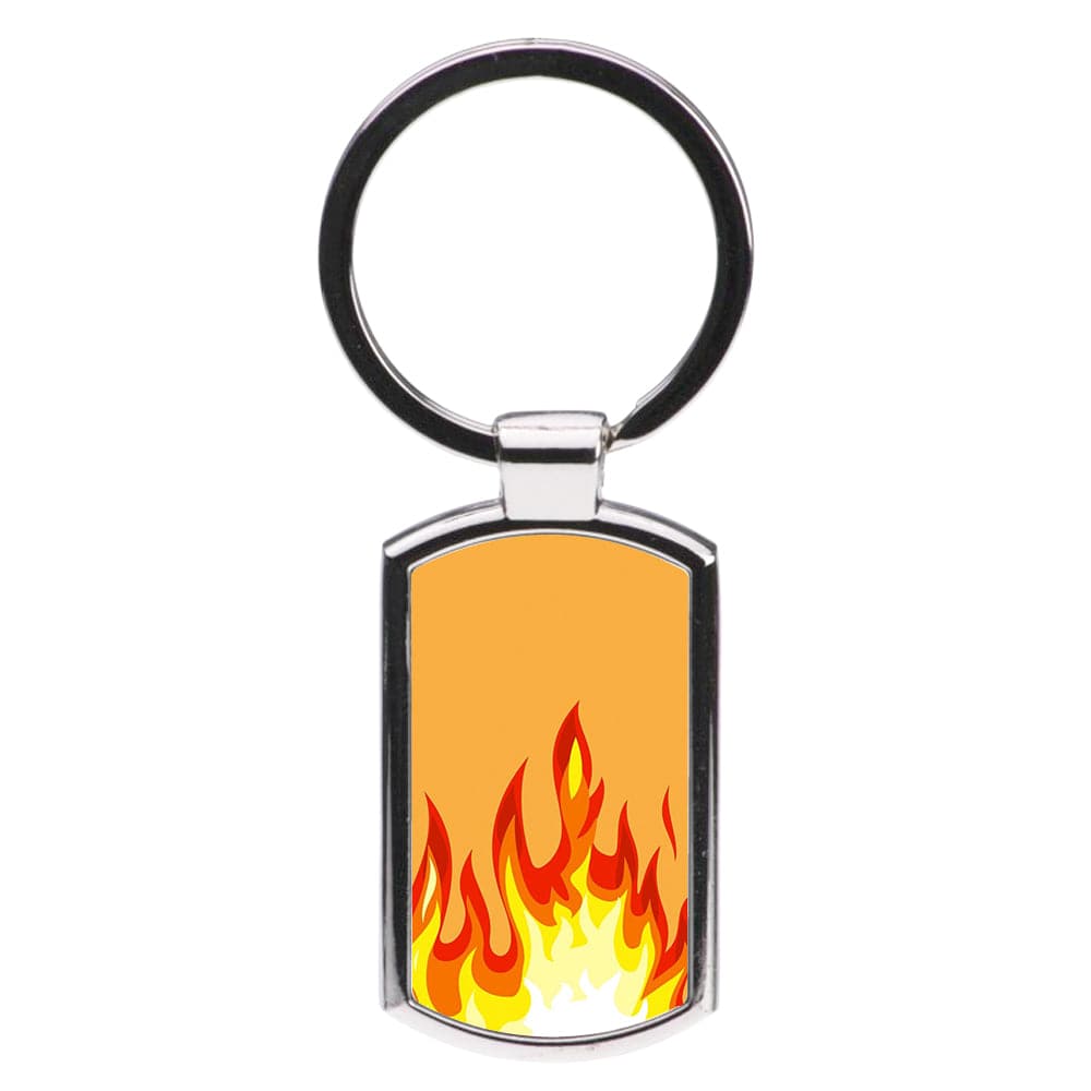 Orange Flame Luxury Keyring