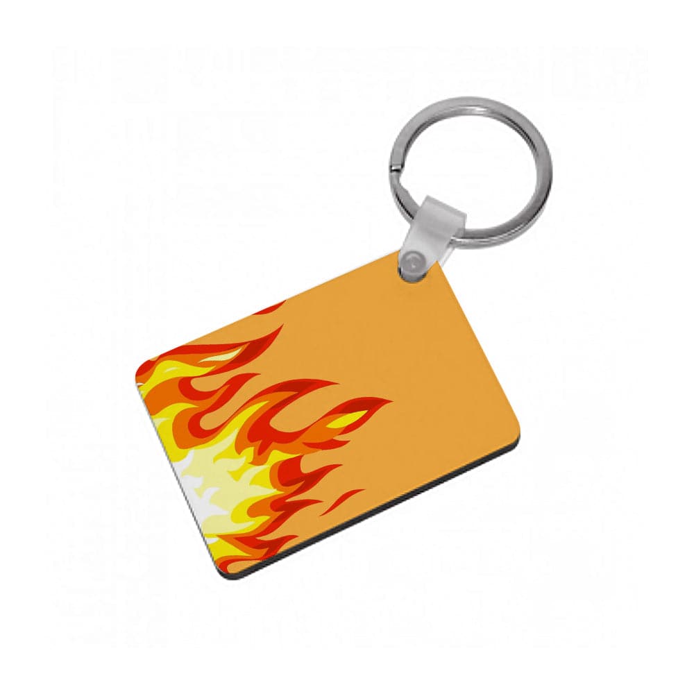 Orange Flame Keyring