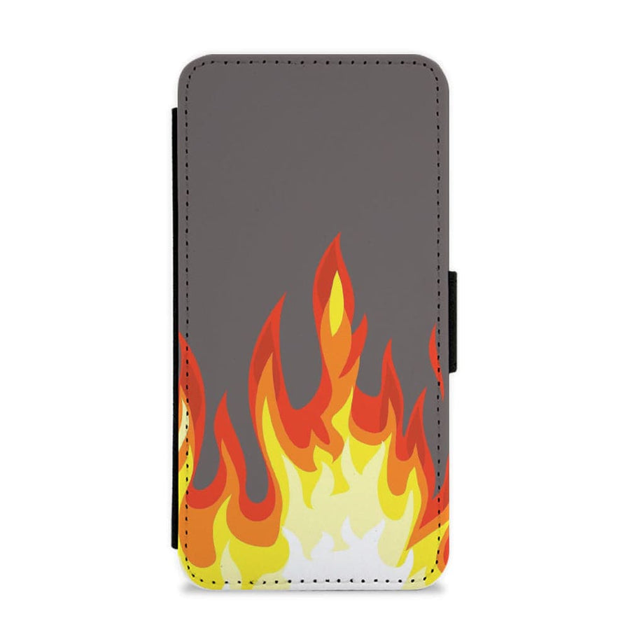 Grey Flame Flip / Wallet Phone Case