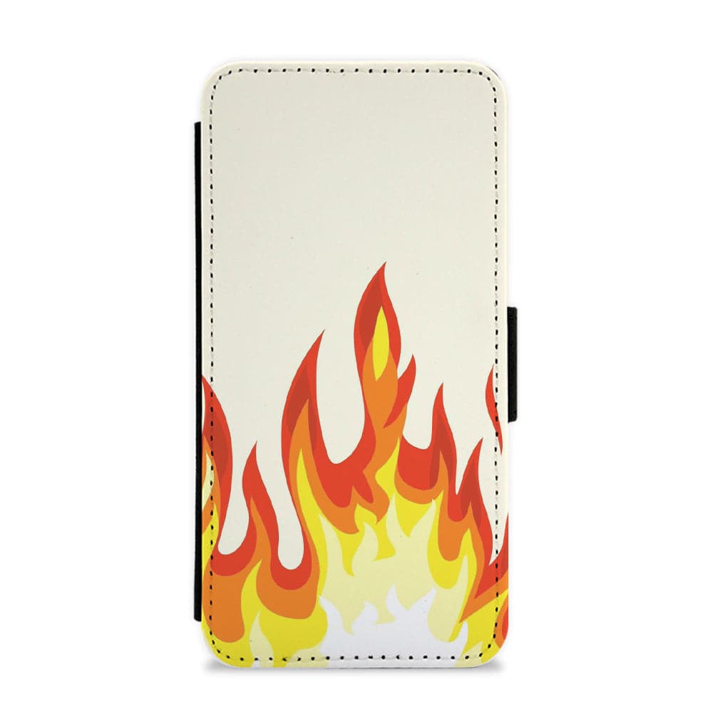 Cream Flame Flip / Wallet Phone Case