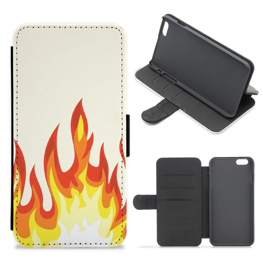 Cream Flame Flip / Wallet Phone Case