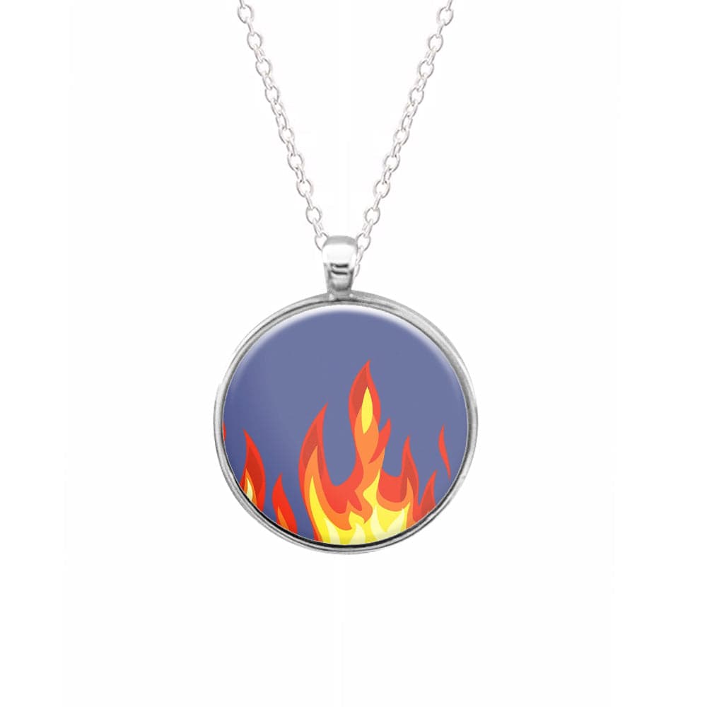 Dark Blue Flame Necklace