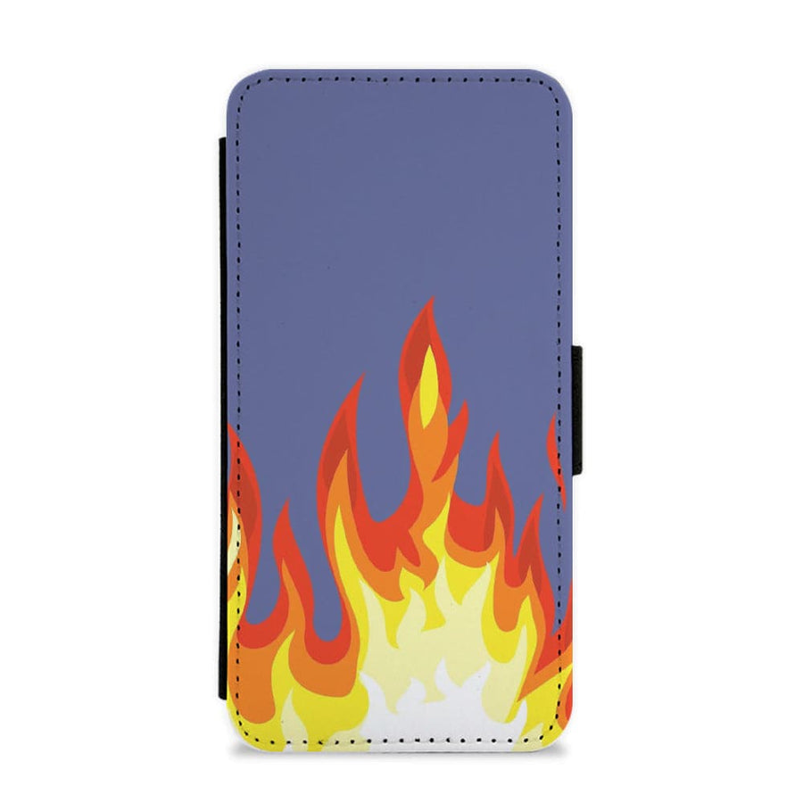 Dark Blue Flame Flip / Wallet Phone Case