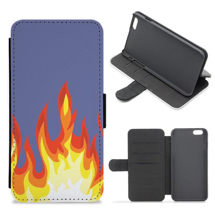 Dark Blue Flame Flip / Wallet Phone Case