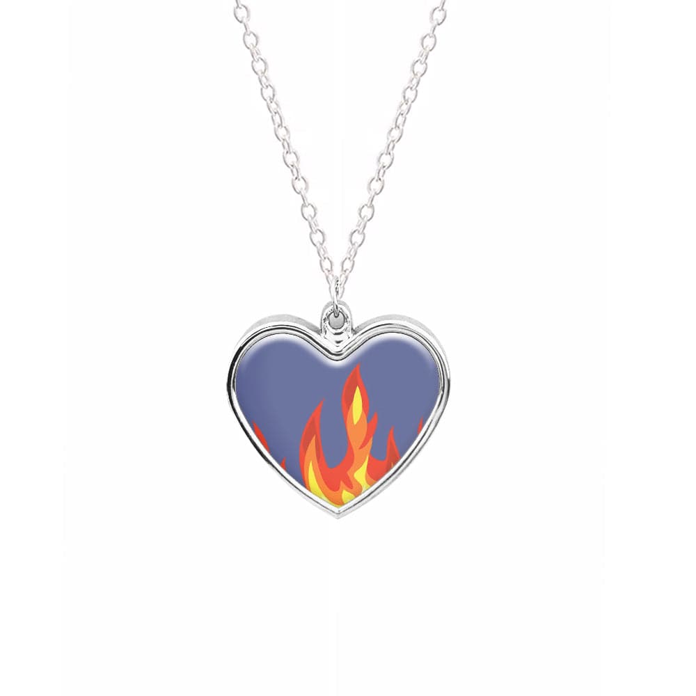 Dark Blue Flame Necklace