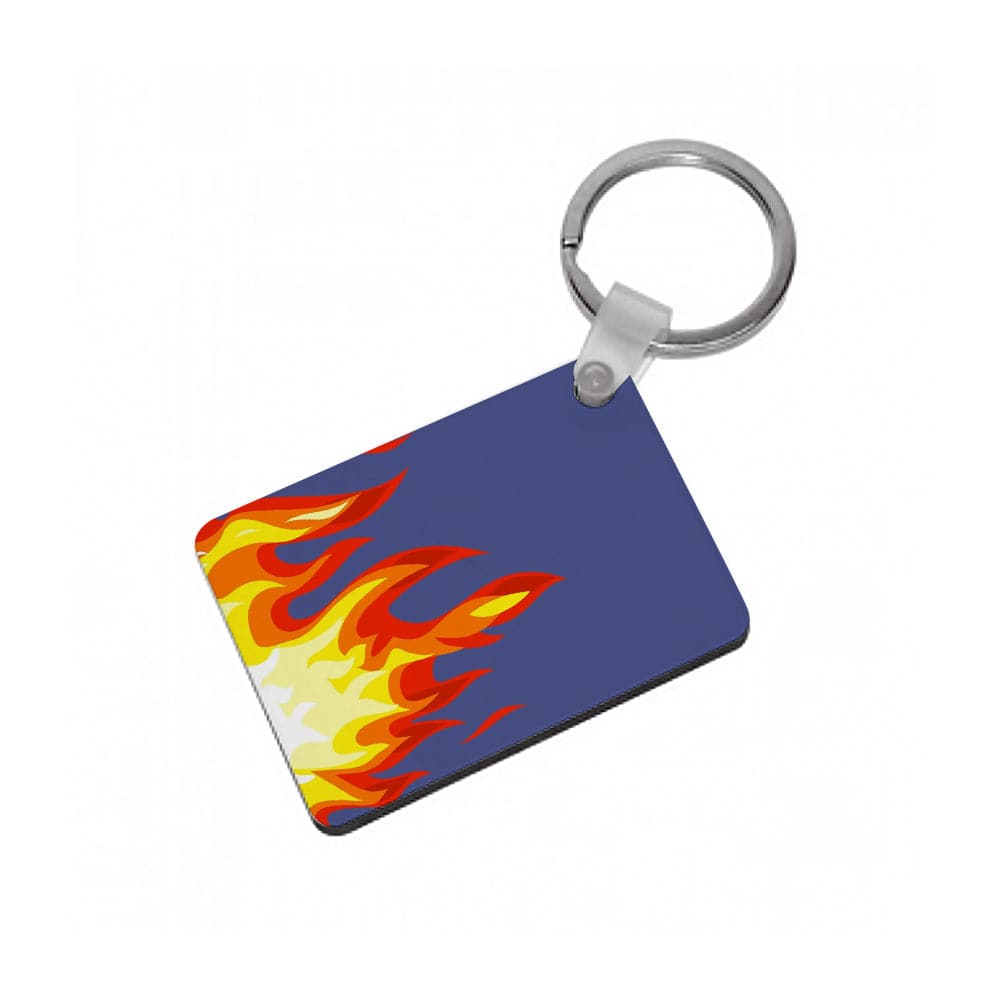 Dark Blue Flame Keyring