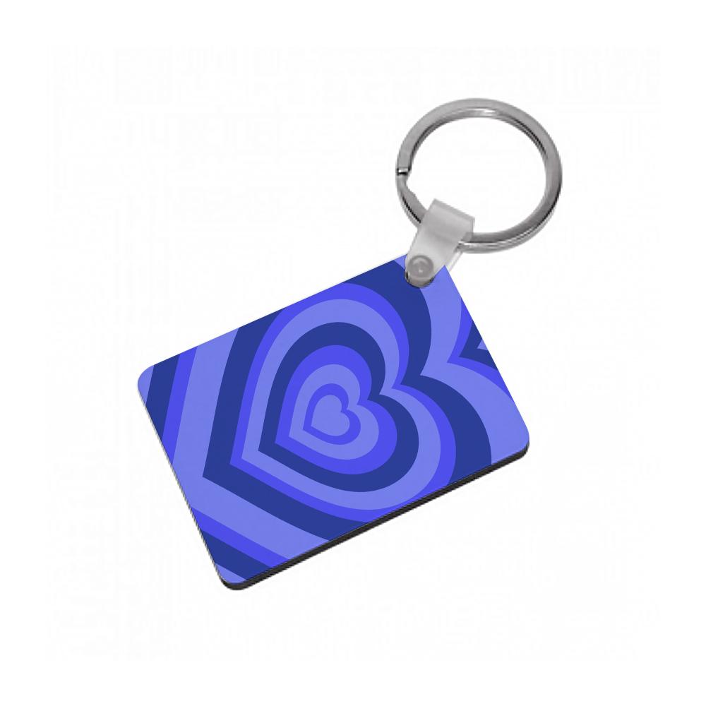 Blue - Colourful Hearts Keyring