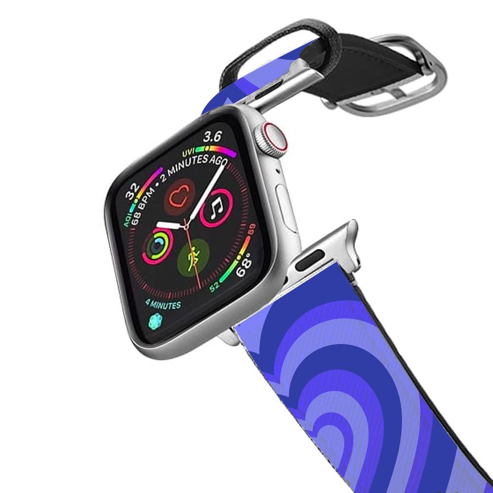 Blue - Colourful Hearts Apple Watch Strap