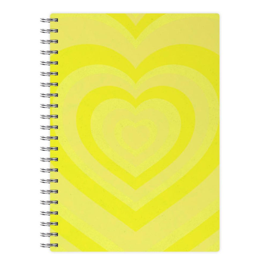 Yellow - Colourful Hearts Notebook