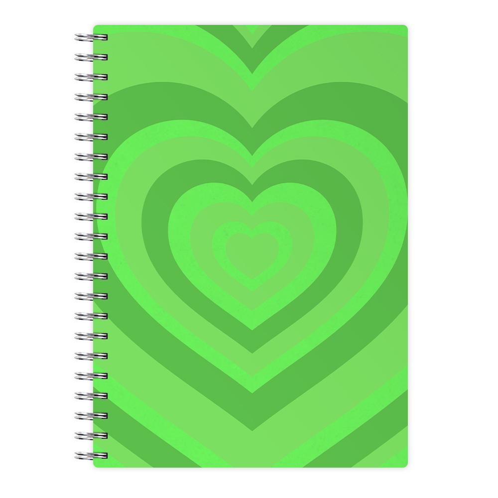 Green - Colourful Hearts Notebook