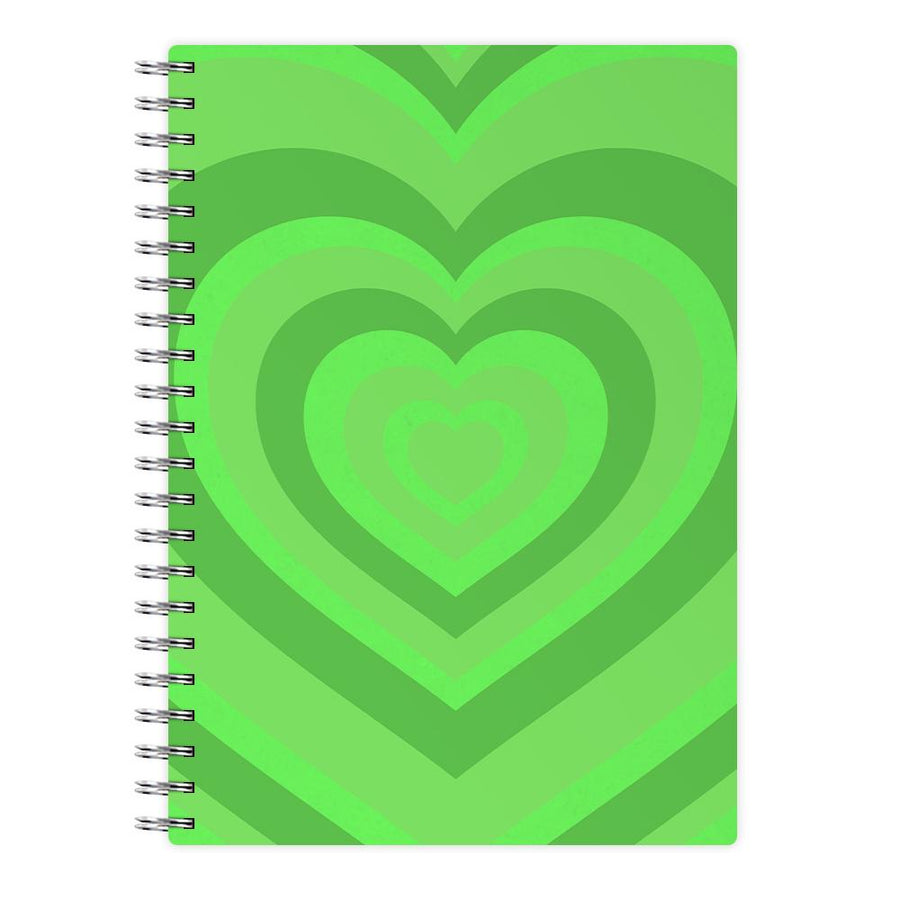 Green - Colourful Hearts Notebook