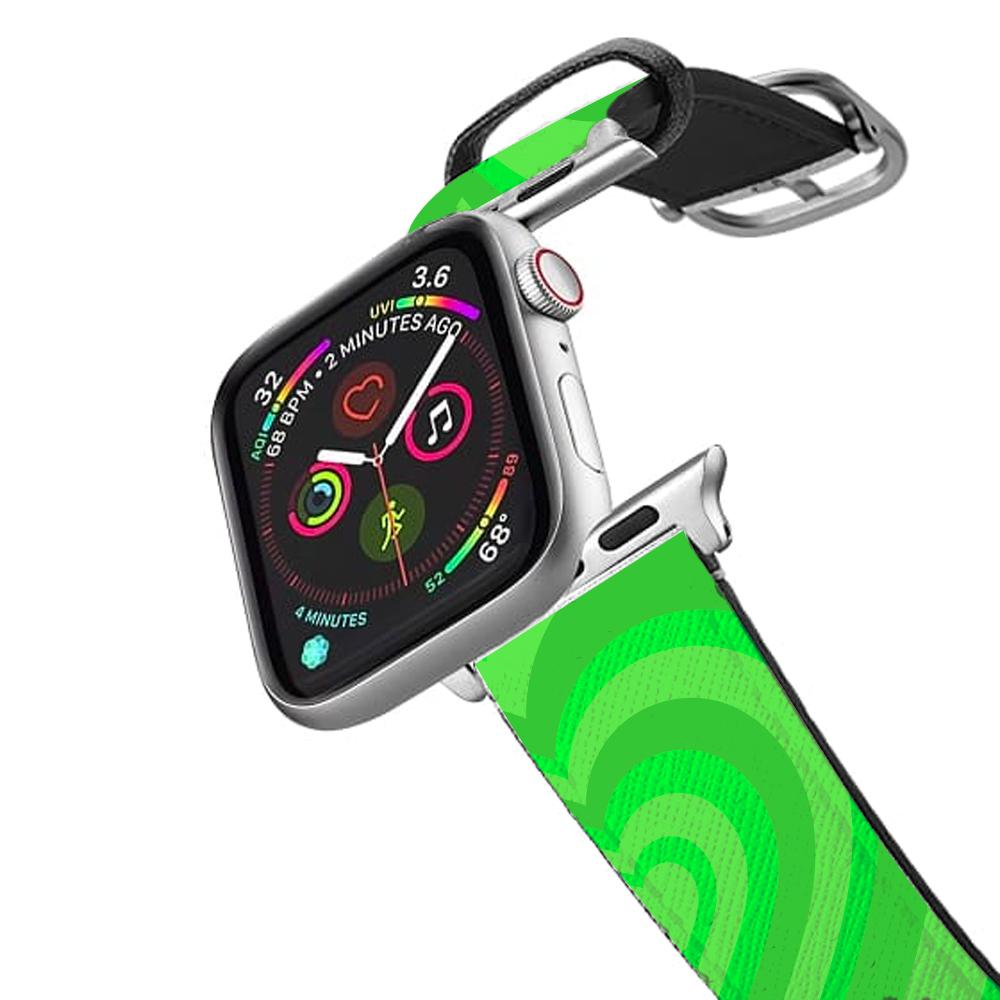 Green - Colourful Hearts Apple Watch Strap