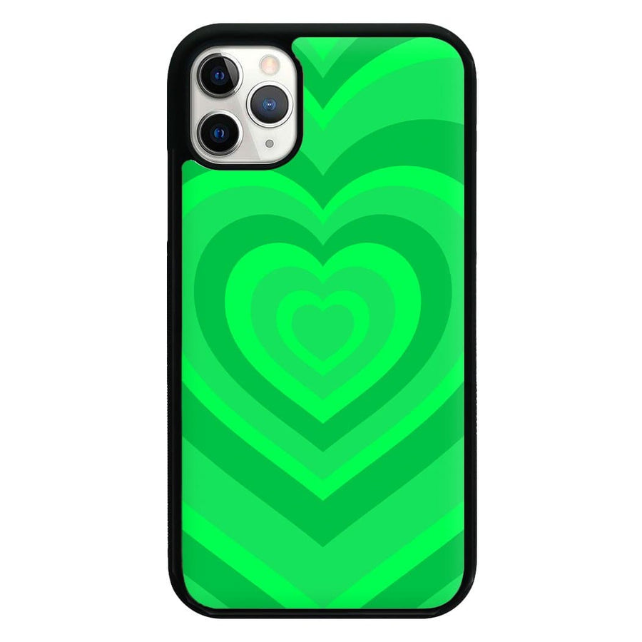 Green - Colourful Hearts Phone Case