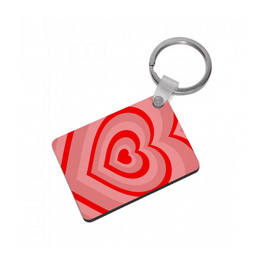 Red - Colourful Hearts Keyring