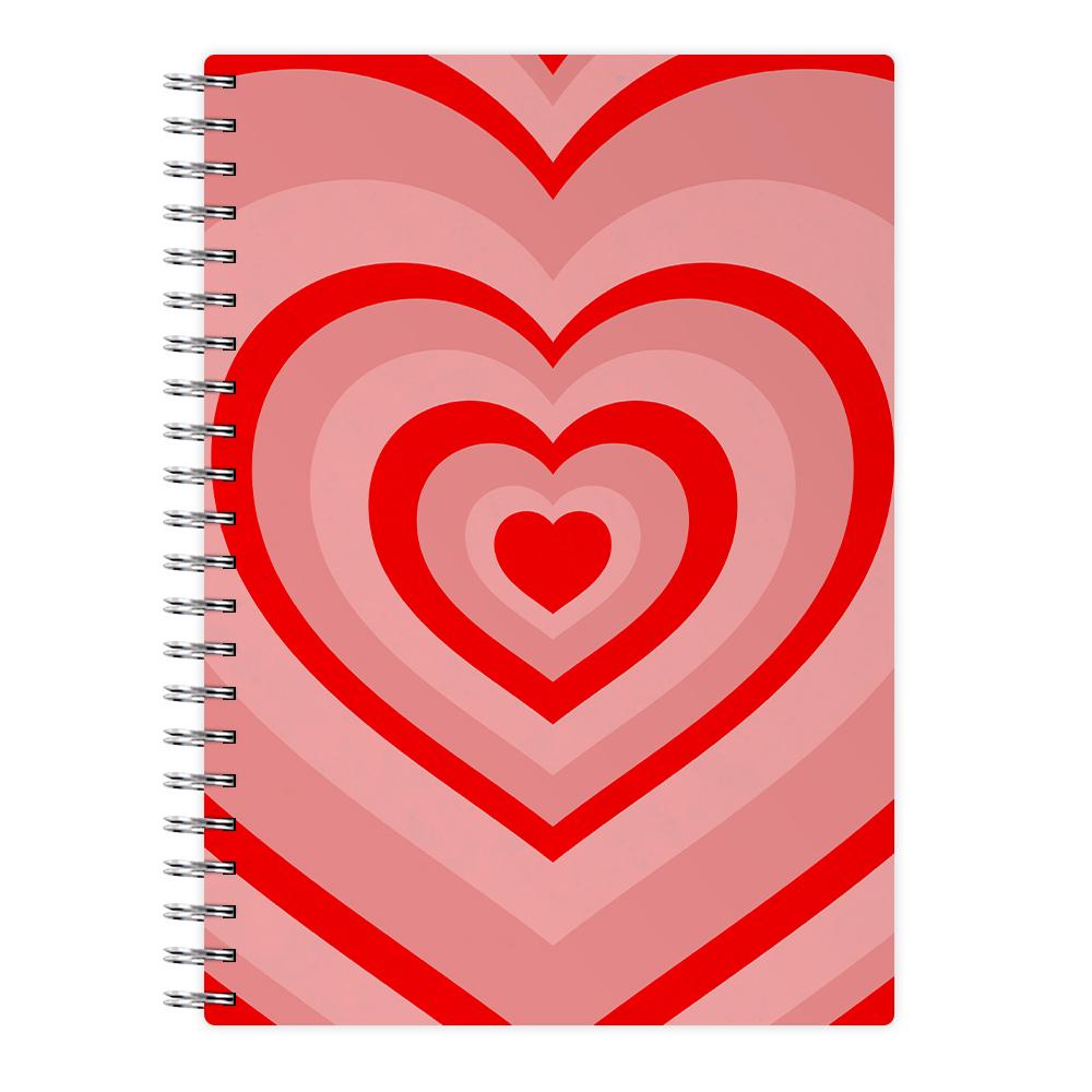 Red - Colourful Hearts Notebook