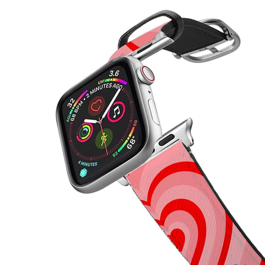 Red - Colourful Hearts Apple Watch Strap