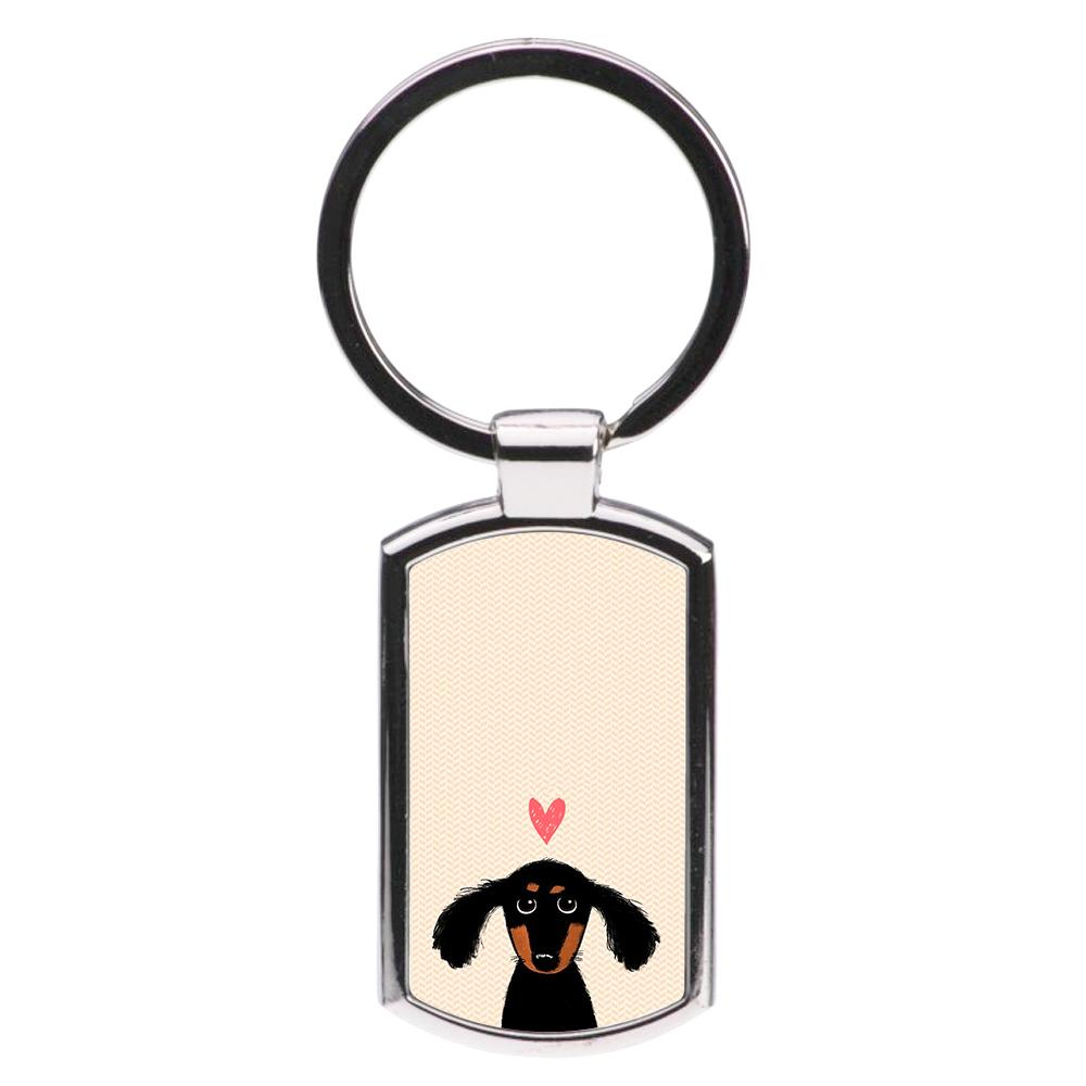 Dachshund Puppy Love Luxury Keyring