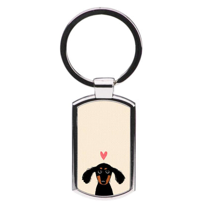 Dachshund Puppy Love Luxury Keyring