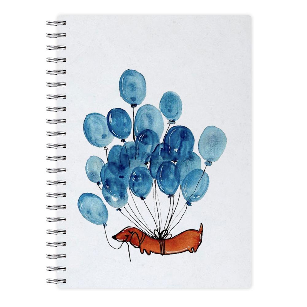 Dachshund And Balloons Notebook - Fun Cases