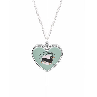 I Love My Dachshund Necklace